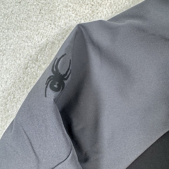 Spyder OMSP175 Men's Full Zip Soft Shell Jacket Polar Size Small Orange Grey - Picture 9 of 10